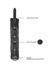 Load image into Gallery viewer, B&w Plush Bonded Leather Ankle Cuffs W/ Adjustable Straps
