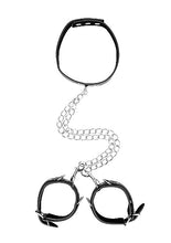 Load image into Gallery viewer, B&w Collar W/ Handcuffs Straps & Chain