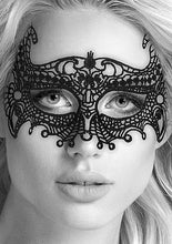 Load image into Gallery viewer, B&w Lace Eye Mask Empress