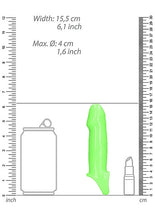 Load image into Gallery viewer, Glow Smooth Thick Stretchy Penis Sleeve Glow In The Dark