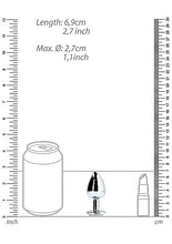 Load image into Gallery viewer, Round Gem Butt Plug Small Silver Diamond