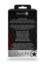 Load image into Gallery viewer, Round Gem Butt Plug Medium Gunmetal Diamond