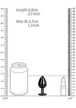 Load image into Gallery viewer, Heart Gem Butt Plug Small Gunmetal Amethyst