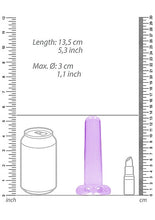 Load image into Gallery viewer, Realrock Non Realistic Dildo W Suction Cup 5.3in Purple