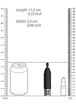 Load image into Gallery viewer, Royal Gems Twinkle Silicone Bullet Rechargeable Black