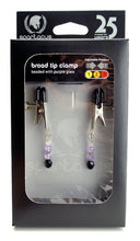 Load image into Gallery viewer, Broad Tip Clamp W/purple Beads