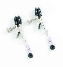 Load image into Gallery viewer, Broad Tip Clamp W/purple Beads