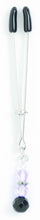 Load image into Gallery viewer, Tweezer Clit Clamp W/purple Beads