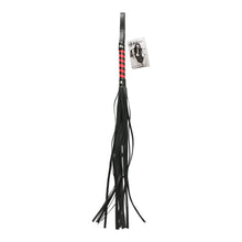Load image into Gallery viewer, Sex & Mischief Red & Black Stripe Flogger