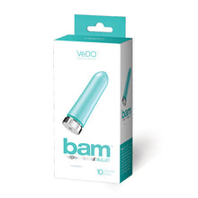 Load image into Gallery viewer, Vedo Bam Rechargeable Bullet Tease Me Turquoise