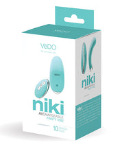 Load image into Gallery viewer, Vedo Niki Rechargeable Panty Vibe Tease Me Turquoise