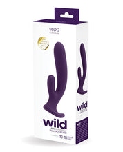 Load image into Gallery viewer, Vedo Wild Rechargeable Dual Vibe Purple