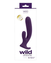 Load image into Gallery viewer, Vedo Wild Rechargeable Dual Vibe Purple