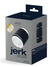Load image into Gallery viewer, Jerk Masturbation Sleeve Black With Clear Sleeve