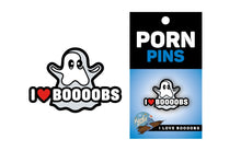 Load image into Gallery viewer, Ghost I Heart Boobs Pin