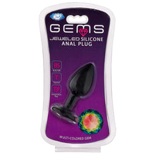 Load image into Gallery viewer, Cloud 9 Gems Black Silicone Anal Plug Small