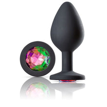 Load image into Gallery viewer, Cloud 9 Gems Black Silicone Anal Plug Medium