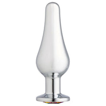 Load image into Gallery viewer, Cloud 9 Gems Silver Chromed Tall Anal Plug Small