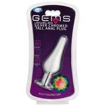 Load image into Gallery viewer, Cloud 9 Gems Silver Chromed Tall Anal Plug Small