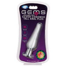 Load image into Gallery viewer, Cloud 9 Gems Silver Chromed Tall Anal Plug Medium