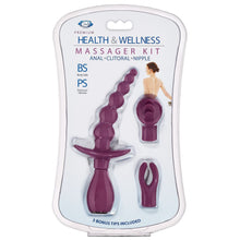 Load image into Gallery viewer, Cloud 9 Health & Wellness Anal Clitoral & Nipple Massager Kit Plum