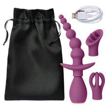 Load image into Gallery viewer, Cloud 9 Health & Wellness Anal Clitoral & Nipple Massager Kit Plum