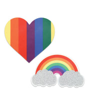 Load image into Gallery viewer, Pasties Pride Glitter Rainbows & Hearts