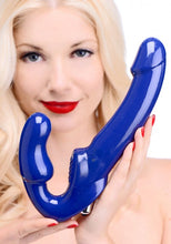 Load image into Gallery viewer, Strap U Revolver Strapless Strap On Dildo Blue
