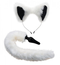 Load image into Gallery viewer, Tailz White Fox Tail & Ears Set