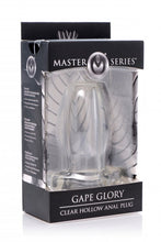 Load image into Gallery viewer, Master Series Gape Glory Clear Hollow Anal Plug