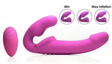 Load image into Gallery viewer, Strap U 10x Evoke Ergo-fit Inflatable & Vibrating Strapless Strap-on