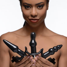 Load image into Gallery viewer, Frisky Thrill Trio Anal Plug Set Black