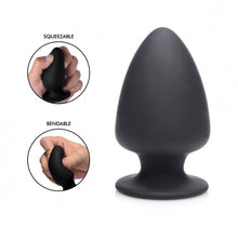 Load image into Gallery viewer, Squeeze-it Silexpan Anal Plug Small Black