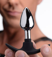 Load image into Gallery viewer, Master Series Dark Invader Metal & Silicone Anal Plug Small