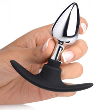 Load image into Gallery viewer, Master Series Dark Invader Metal & Silicone Anal Plug Small