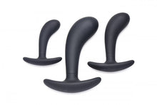 Load image into Gallery viewer, Master Series Dark Delights 3pc Curved Silicone Anal Trainer Set