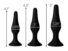 Load image into Gallery viewer, Master Series Triple Spire Tapered Silicone Anal Trainer 3pc Set
