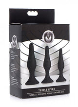 Load image into Gallery viewer, Master Series Triple Spire Tapered Silicone Anal Trainer 3pc Set