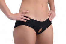 Load image into Gallery viewer, Strap U Lace Envy Crotchless Panty Harness Black S/m