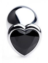 Load image into Gallery viewer, Booty Sparks Black Heart Gem Anal Plug Medium