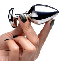 Load image into Gallery viewer, Booty Sparks Black Heart Gem Anal Plug Medium