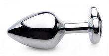 Load image into Gallery viewer, Booty Sparks Black Heart Gem Anal Plug Medium