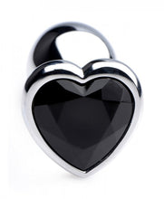 Load image into Gallery viewer, Booty Sparks Black Heart Gem Anal Plug Small