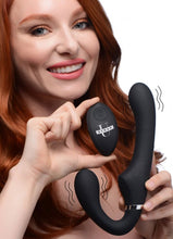 Load image into Gallery viewer, Strap U Mighty Rider 10x Vibrating Strapless Strap-on Black