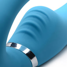 Load image into Gallery viewer, Strap U Mighty Rider 10x Vibrating Strapless Strap-on Blue