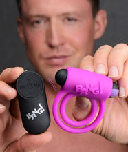 Load image into Gallery viewer, Bang! Silicone Cock Ring & Bullet W/ Remote Purple
