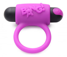 Load image into Gallery viewer, Bang! Couples Love Ring Finger Vibe Bullet & Blindfold Kit Purple