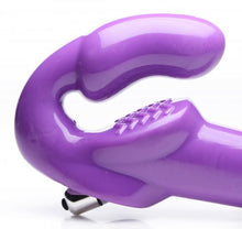Load image into Gallery viewer, Strap U 7x Revolver Thick Vibrating Strapless Strap-on Purple