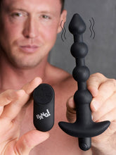 Load image into Gallery viewer, Bang! Vibrating Silicone Anal Beads & Remote Black