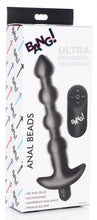 Load image into Gallery viewer, Bang! Vibrating Silicone Anal Beads & Remote Black